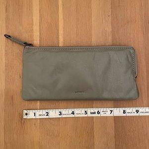 Latico vintage slim silver/grey leather wallet